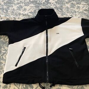NEW Lauren Ralph Lauren Black and White Track Jacket